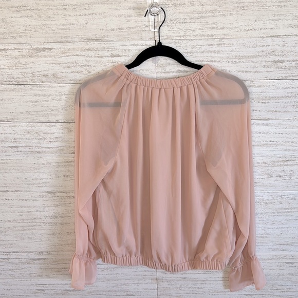 Nine West Flute Sleeve Elastic Waist Blouse | SIZE S - Picture 2 of 7